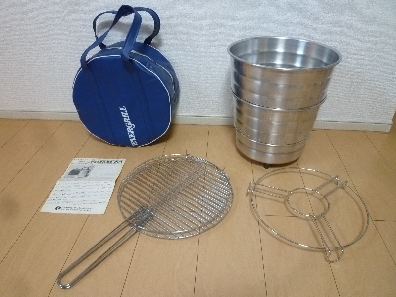  超レア 高級アルミ製デラックス エネ グリル ㈱ケイテル インターナショナル ジャパン 五徳 折りたたみ式焼き網 携帯バッグ付き(焚き火台)｜売買されたオークション情報、yahooの商品情報を 焚き火台