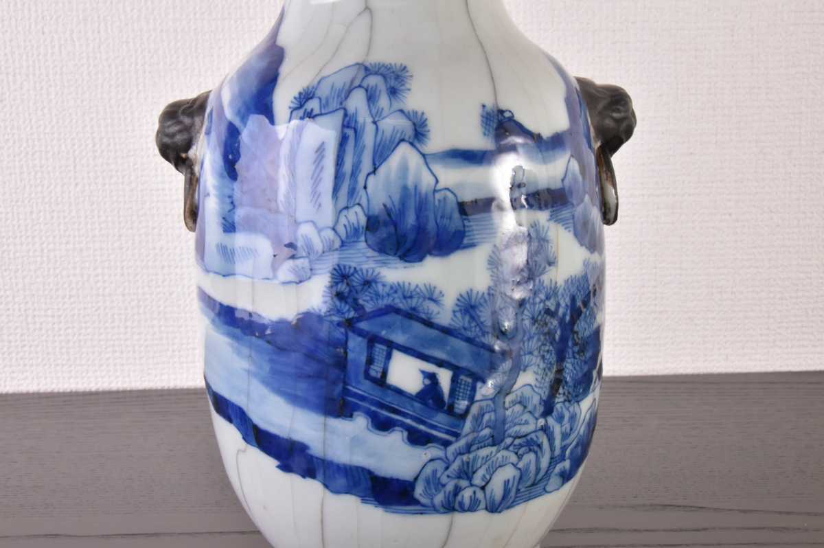 文化遺産オンライン | 青花獅子形香炉 景徳鎮窯 染付獅子文梅瓶 青花