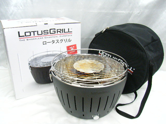 ロータスグリル G340 レギュラーサイズ | R grill Lotus LOTUSGRILL メルカリ 無煙炭火バーベキューコンロ - グリル LotusGrill（ロータスグリル） レッド ダークグレー 収納袋付きの