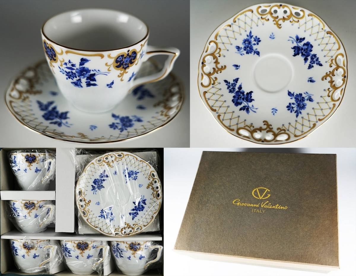  定価16500円 ジョバンニ バレンチノ カップ ソーサー 5客 valentino イタリアITALY ヴァレンティノ コーヒー 紅茶 皿 相棒 杉下右京 水谷豊(ティーカップ)｜売買されたオークション情報、yahooの商 茶器