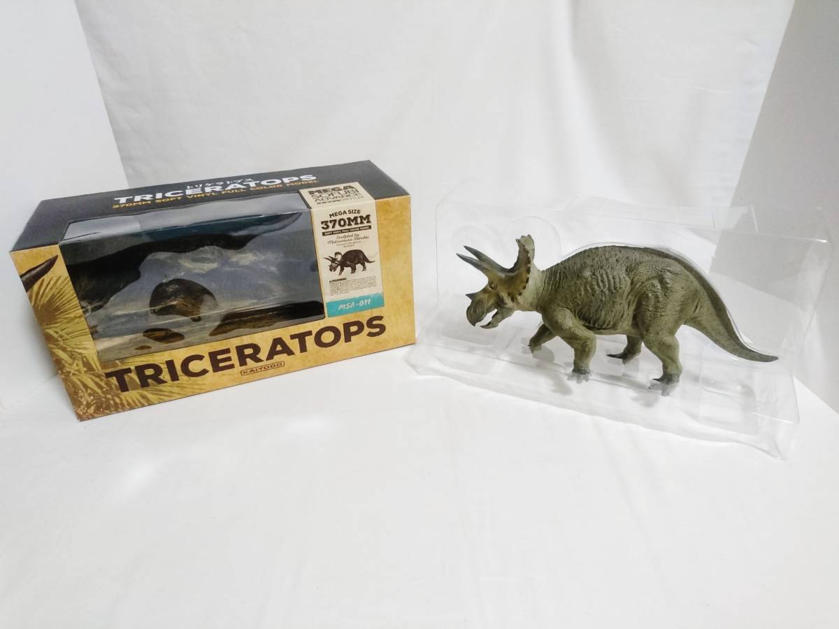 展示品+廃盤品 海洋堂 メガソフビアドバンス トリケラトプス MSA-011