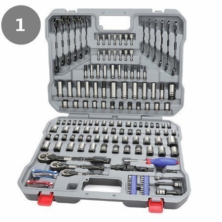 164PC ツールセット ソケットレンチセット 車修理 ハンドツール インスツルメント ソケットセット ラチェット レンチ スパナ_2