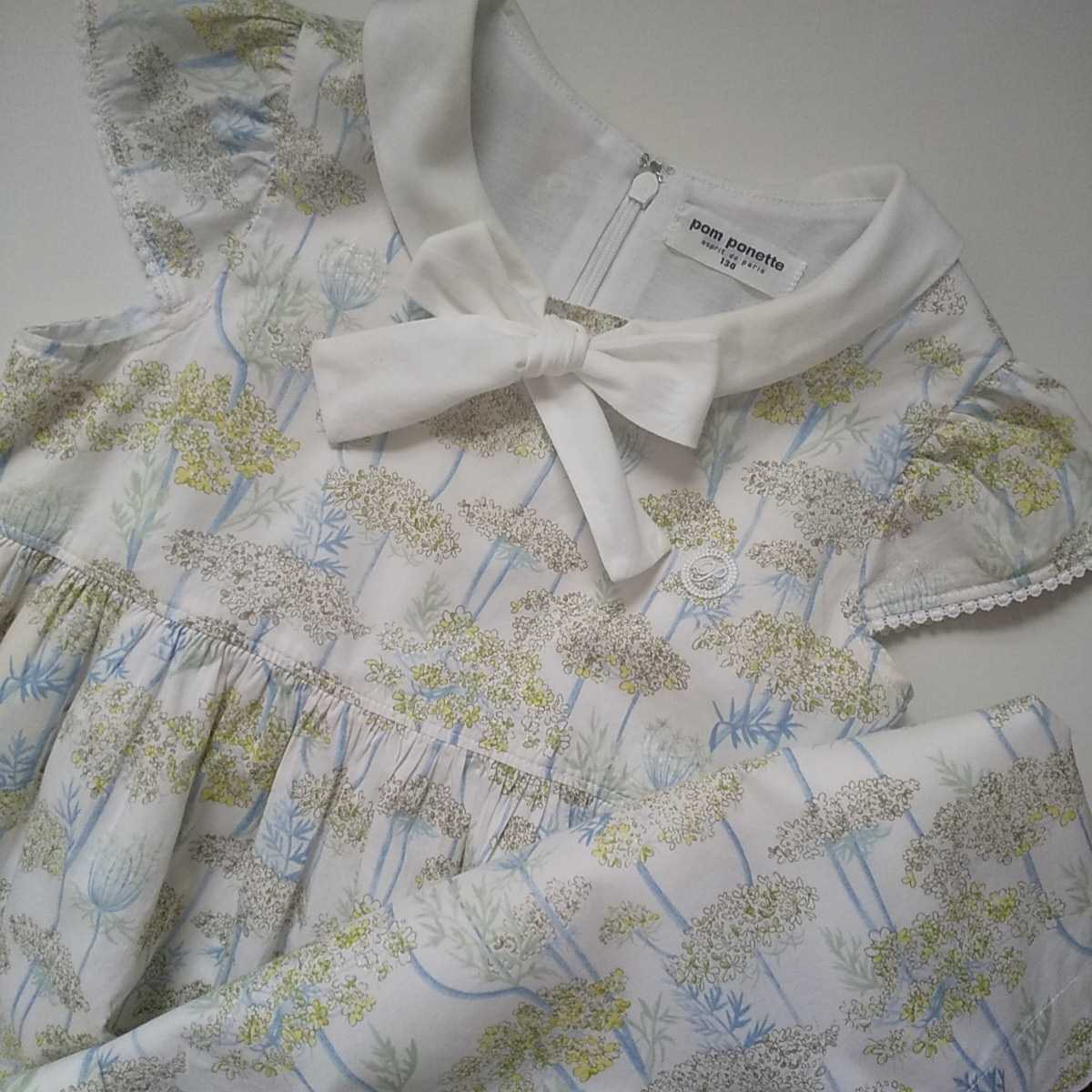 ポンポネット Pom Ponette ナルミヤ 花柄ボウタイワンピース サイズ130 両サイドポケットあり 表地綿100 タナローン 裏地付き ワンピース ミニ 売買されたオークション情報 Yahooの商品情報をアーカイブ公開 オークファン Aucfan Com