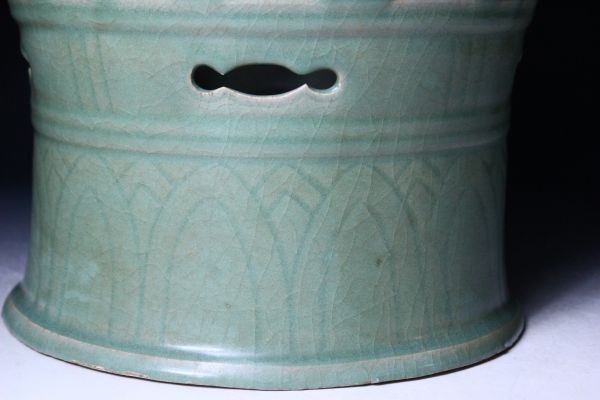 李朝 高麗 青磁 高麗青磁 時代 粉青沙器 朝鮮 古美術 花瓶 ⁄