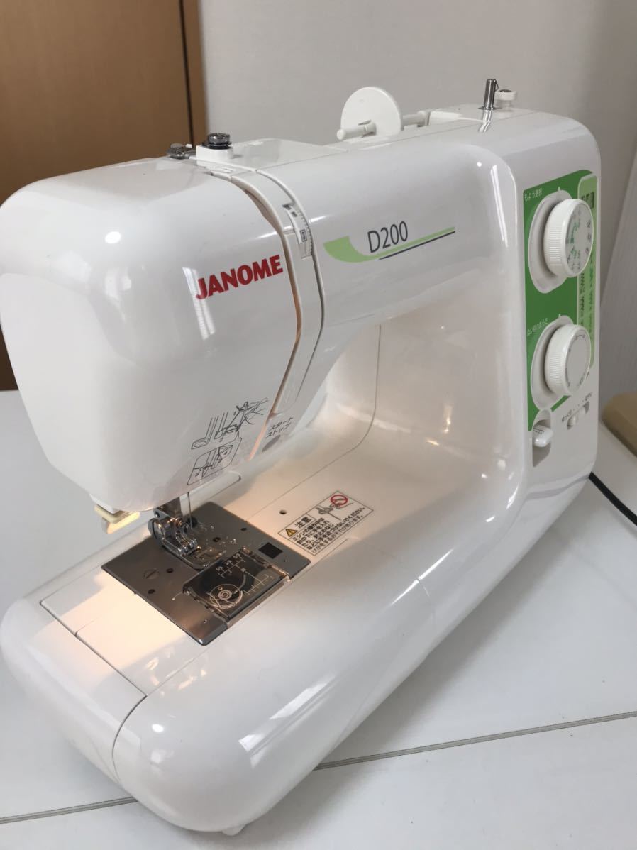 JANOMEジャノメ電子ミシンD200、美品、通電確認、ジャンク、ジャノメミシン