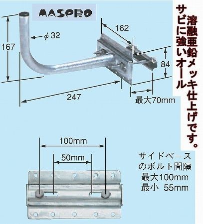 ◆◇【未使用】BS・CSアンテナ用サイドベース　メーカー型番不明◇◆_4