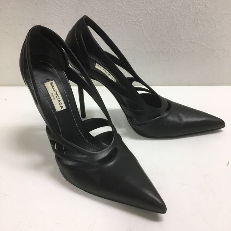 バレンシアガ BALENCIAGA パンプス ハイヒール エナメル ポインテッド 