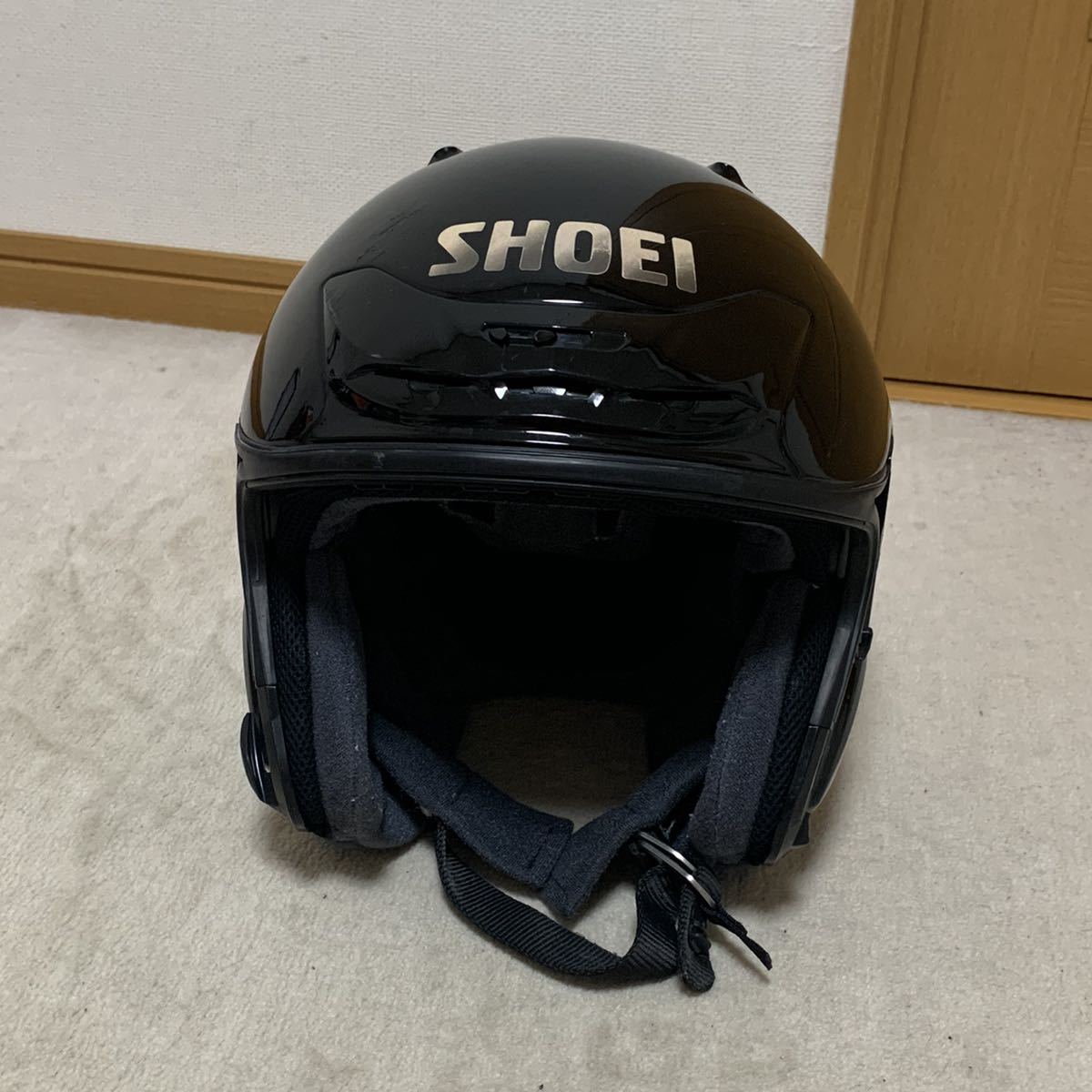SHOEI J FORCE II ジェットヘルメット ブラック L SHOEI J FORCE2 ヘルメット バイク ショウエイ 黒 Lサイズ Jフォース2