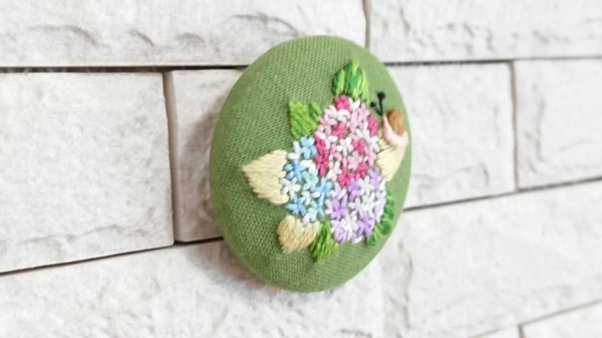 手刺繍ブローチ 紫陽花 あじさい カタツムリ ボタニカル プレゼント お箱 ハンドメイド 梅雨 完成品 売買されたオークション情報 Yahooの商品情報をアーカイブ公開 オークファン Aucfan Com