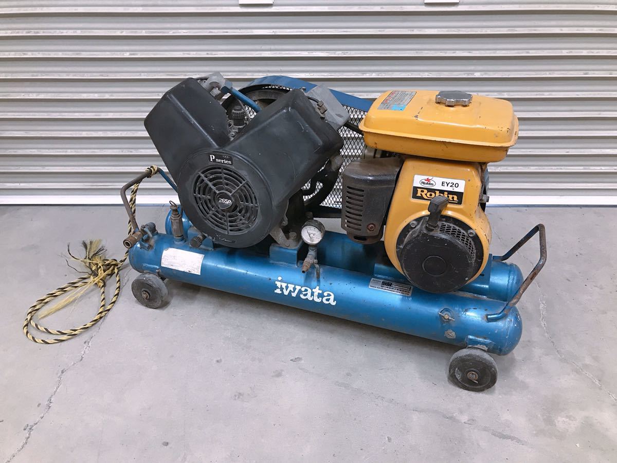 中古 アネスト岩田 岩田塗装機工業 エンジンエアーコンプレッサー SUE 