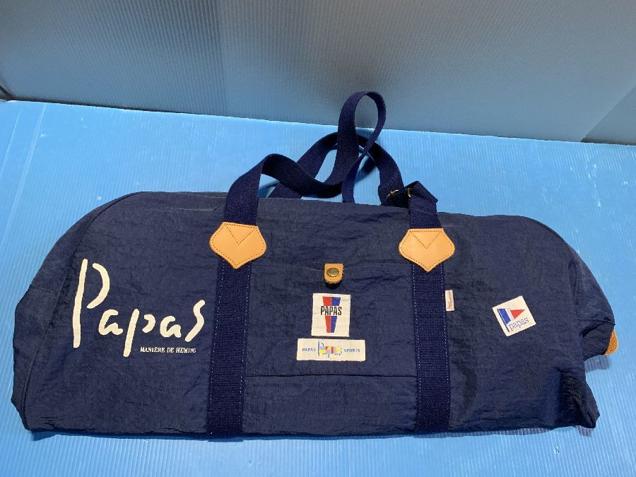 Papas パパス ボストンバッグ ネイビー 大型 旅行 ゴルフに