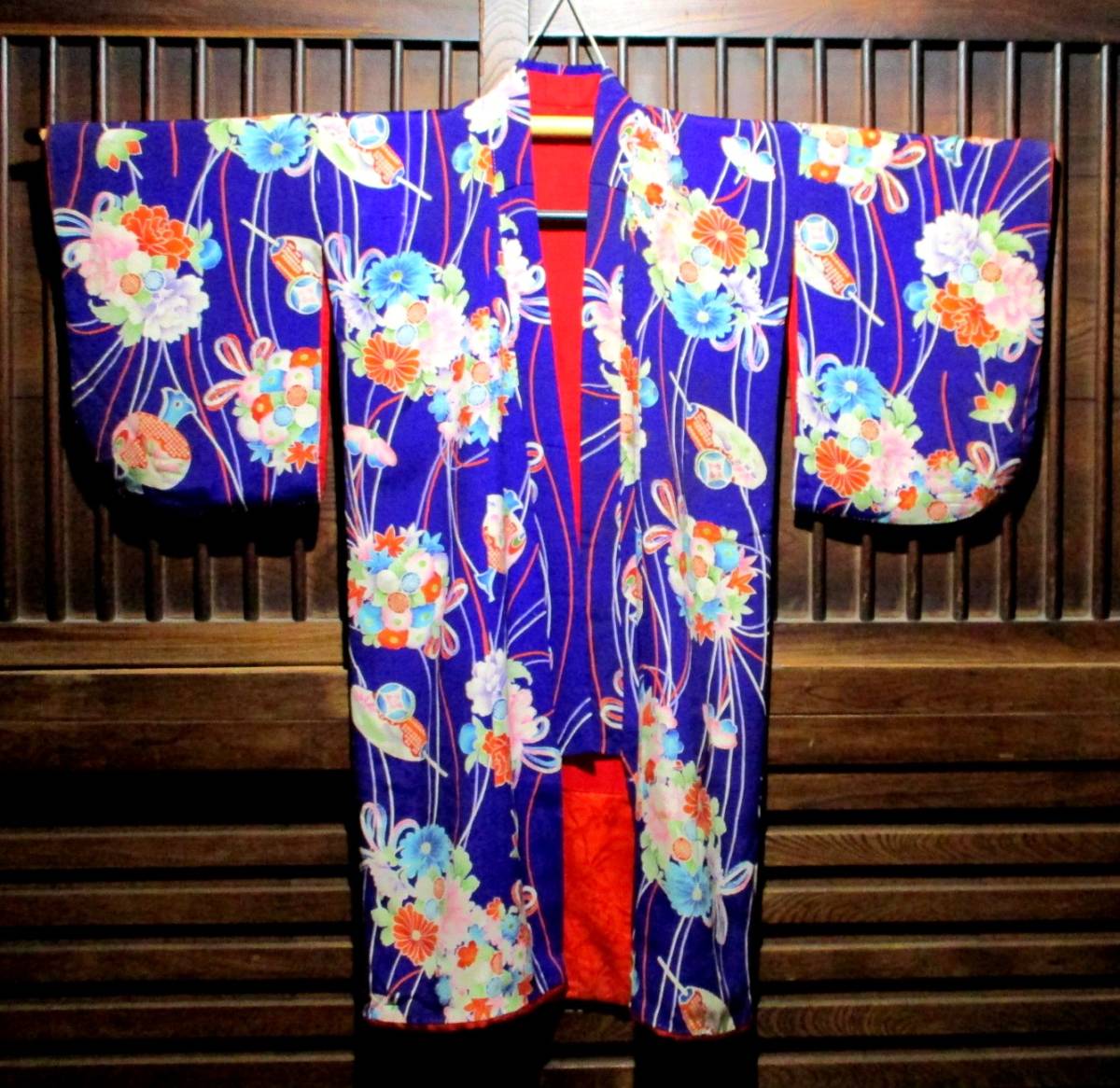 販売されてい ☆古布 アンティーク 錦紗 子供着物【検索：古着物 縮緬