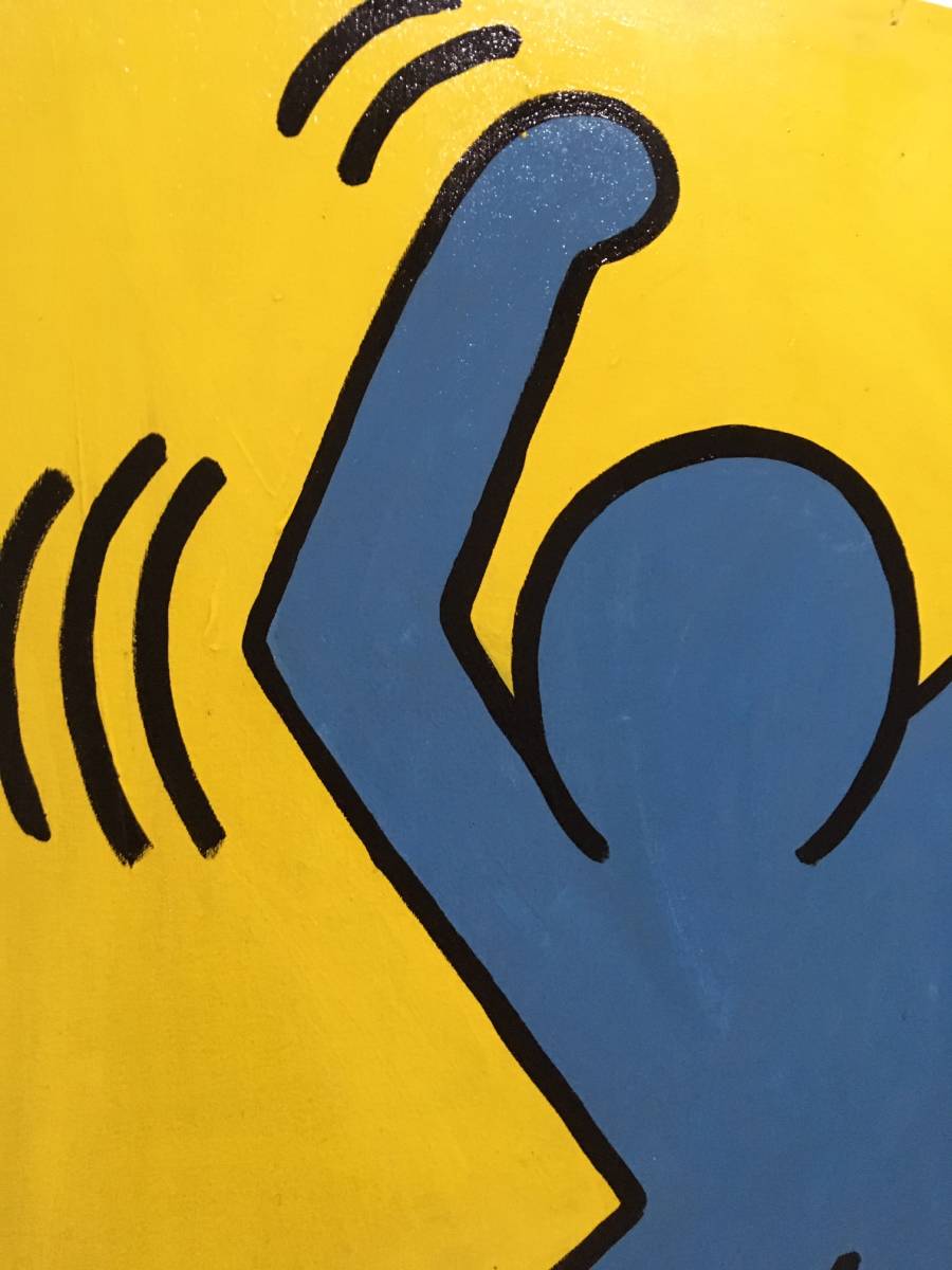 貴重作品】 キース・ヘリング Keith Haring 肉筆アクリル画 直筆サイン