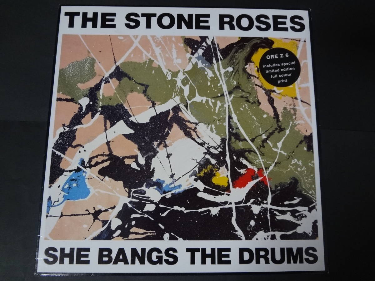 STONE ROSES/she bangs the drums '89 UK orig 限定No.入り 12インチ レコード マンチェ マッドチェスター charlatans primal scream oasis