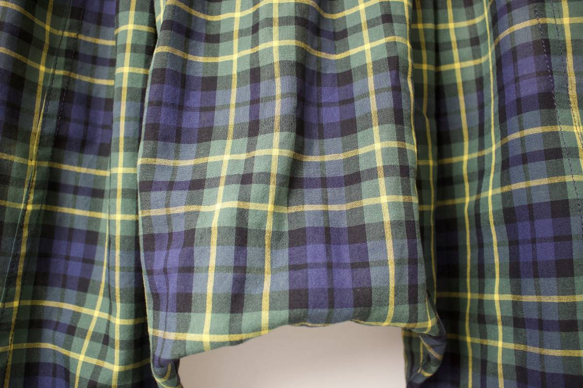 des GARCONS コムデギャルソンCOMME コットンタータンチェック裁ち切り