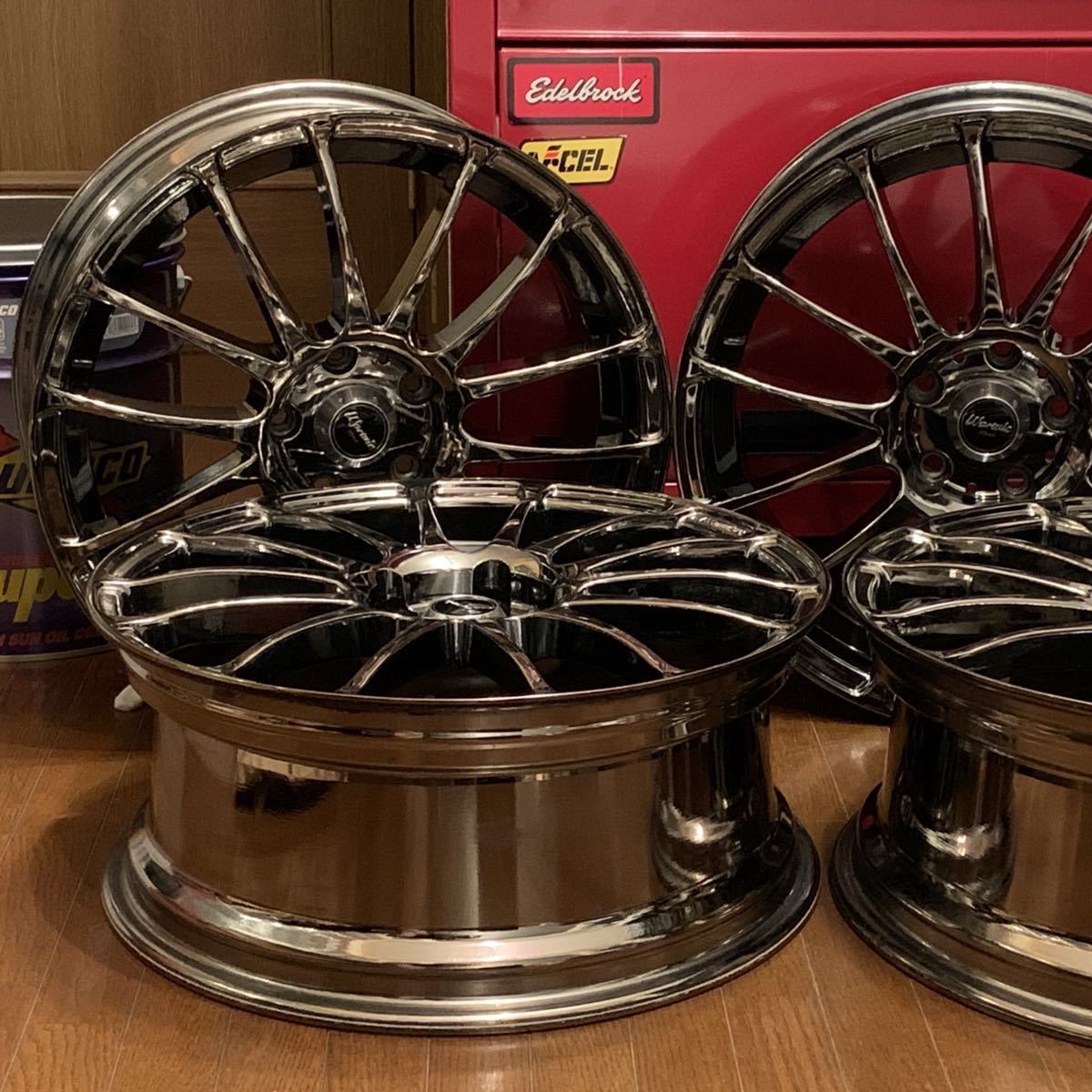 中古ホイール4本セットMONZA JAPAN WARWIC SPORTS 18インチ 7.5J