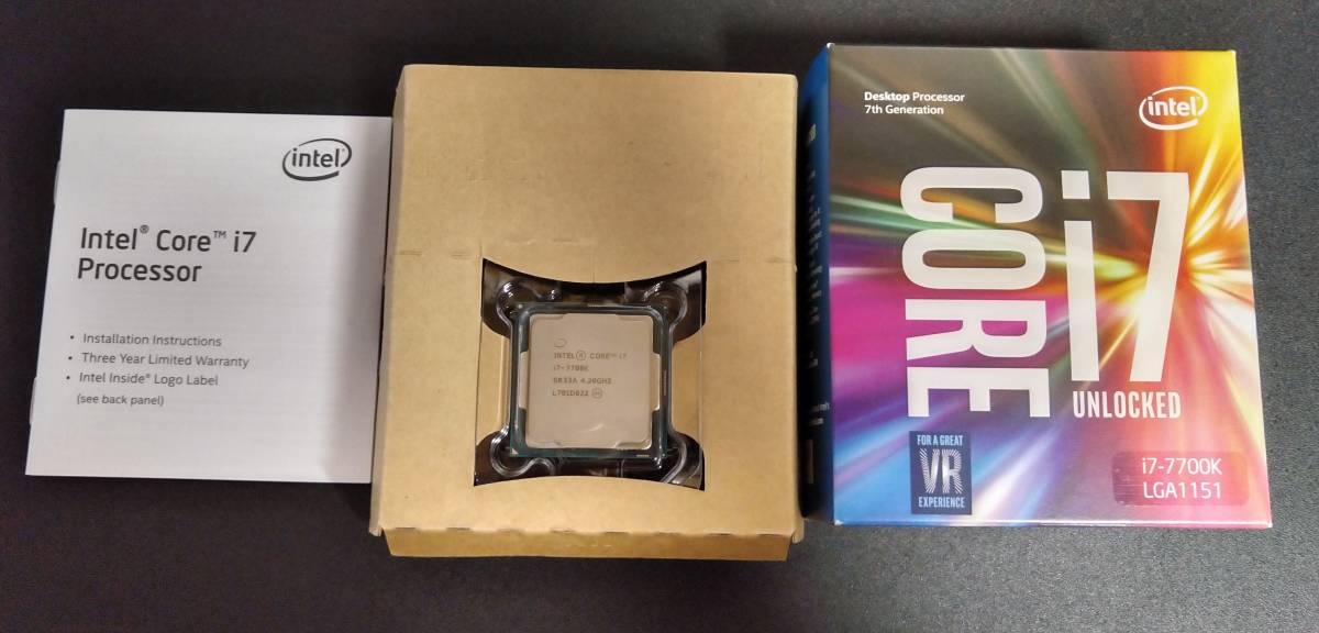 Intel CPU Core i7-7700K 中古 動作確認済み 中古Core i7 7700K 4.2GHz 