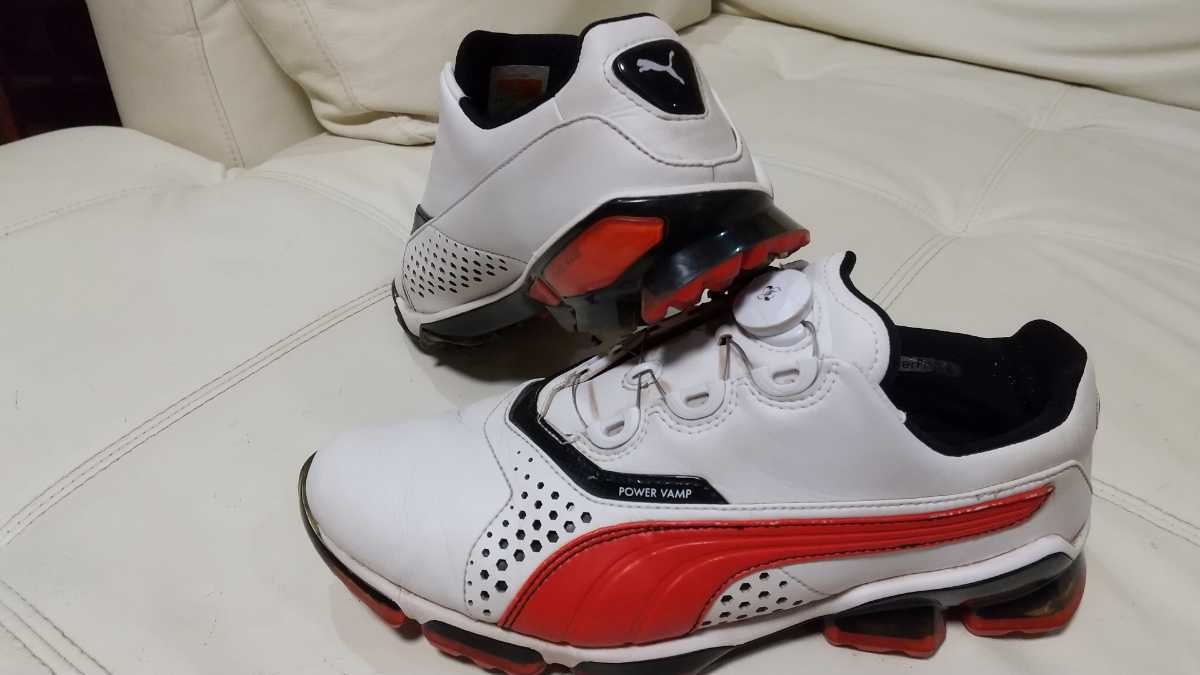 POWER PUMAプーマ ゴルフシューズ VAMPパワーバンプゴルフシューズ白