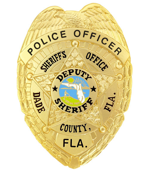 マイアミバイス　ポリスバッジ　プロップ バッドボーイズ マイアミ市警察 実物メーカー ムービープロップバッジ