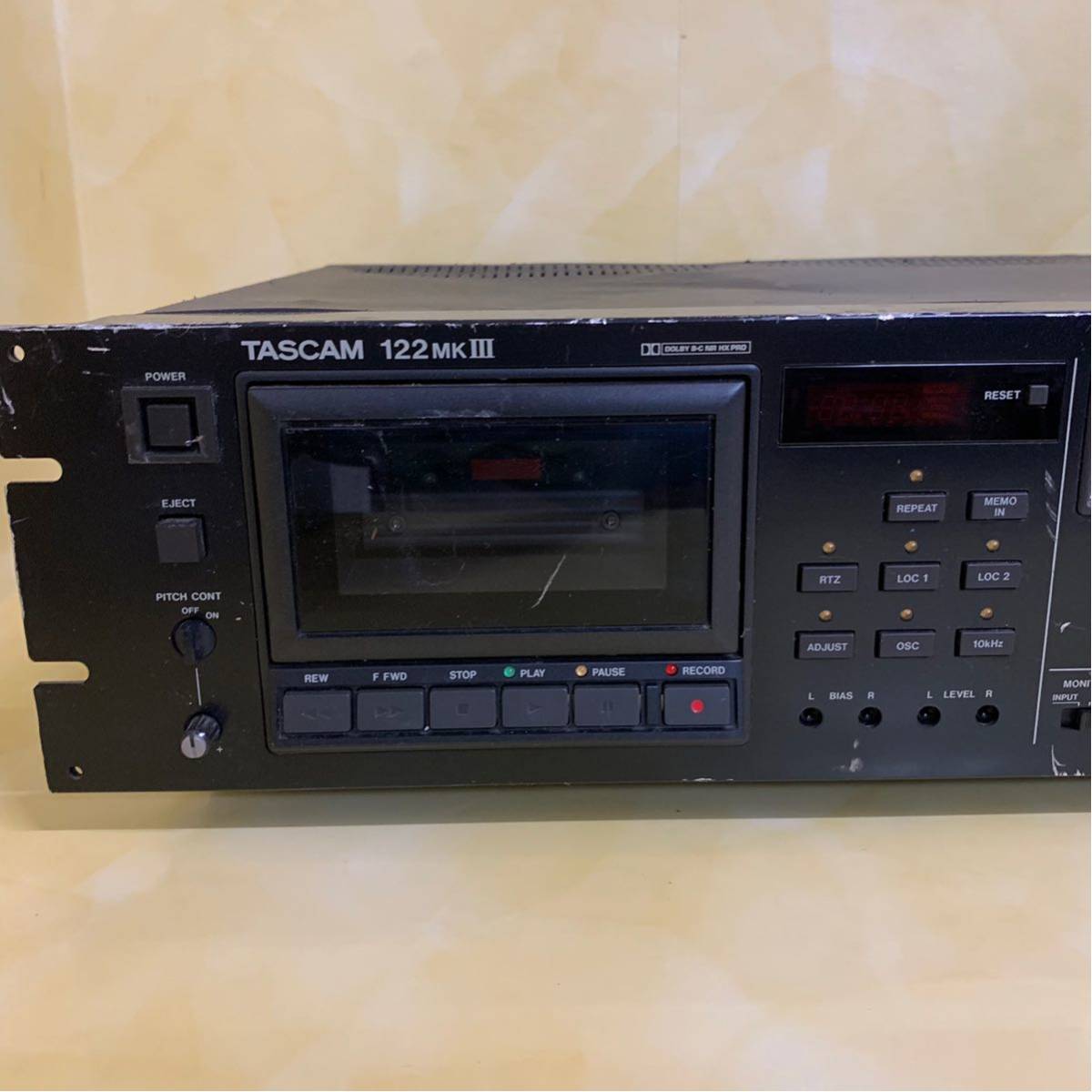 TASCAM プロ業務用高級3ヘッド3モータカセットデッキ 122MK3 動作品