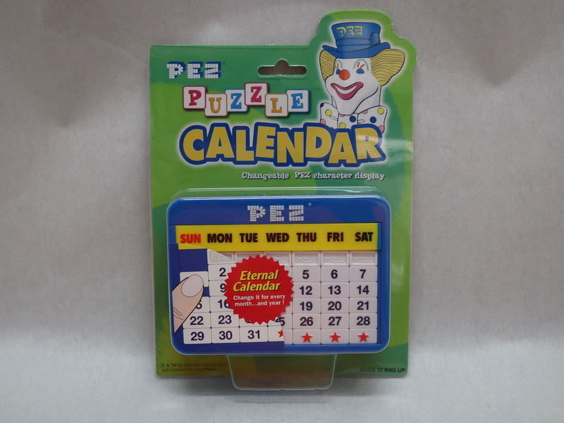 全国無料，定番】 【PEZ】ペッツ/万年/カレンダー/ブルー/未使用品/mt1945