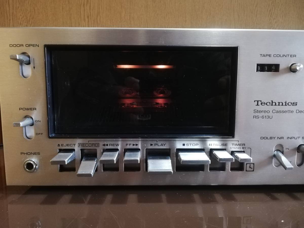 テクニクス カセットデッキ RS-613U 修理済 全機能動作 概ね美品 Technics RS-613U ステレオカセットデッキ テクニクス 通電のみ