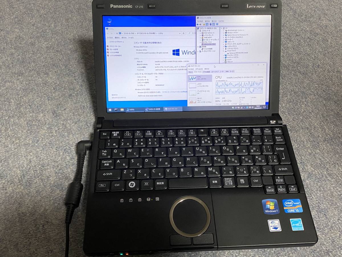 大人気，新品 Panasonic Let&rsquo;s note CF-J10 CF-J10SYBHR Core i5 2410M 2.30GHz 16GB RAM 250GB SSD Windows10 64bit(12インチ～)｜売買されたオークション情報、yahooの商品情報をアーカイブ公開 - オークファン パナソニック、松下電器産業