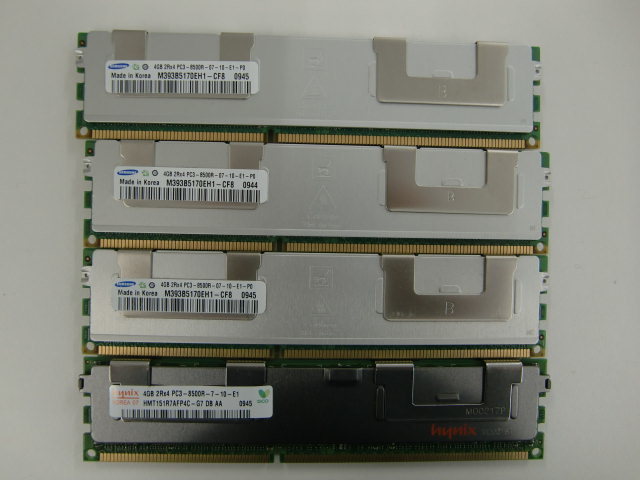 サーバー用メモリ PC3 8500R (2GB 1R×4 16枚)(4GB 2R×4 4枚)(8GB 2R×4