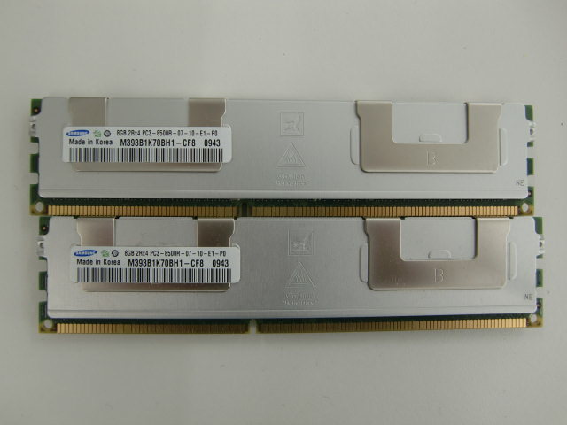 サーバー用メモリ PC3 8500R (2GB 1R×4 16枚)(4GB 2R×4 4枚)(8GB 2R×4