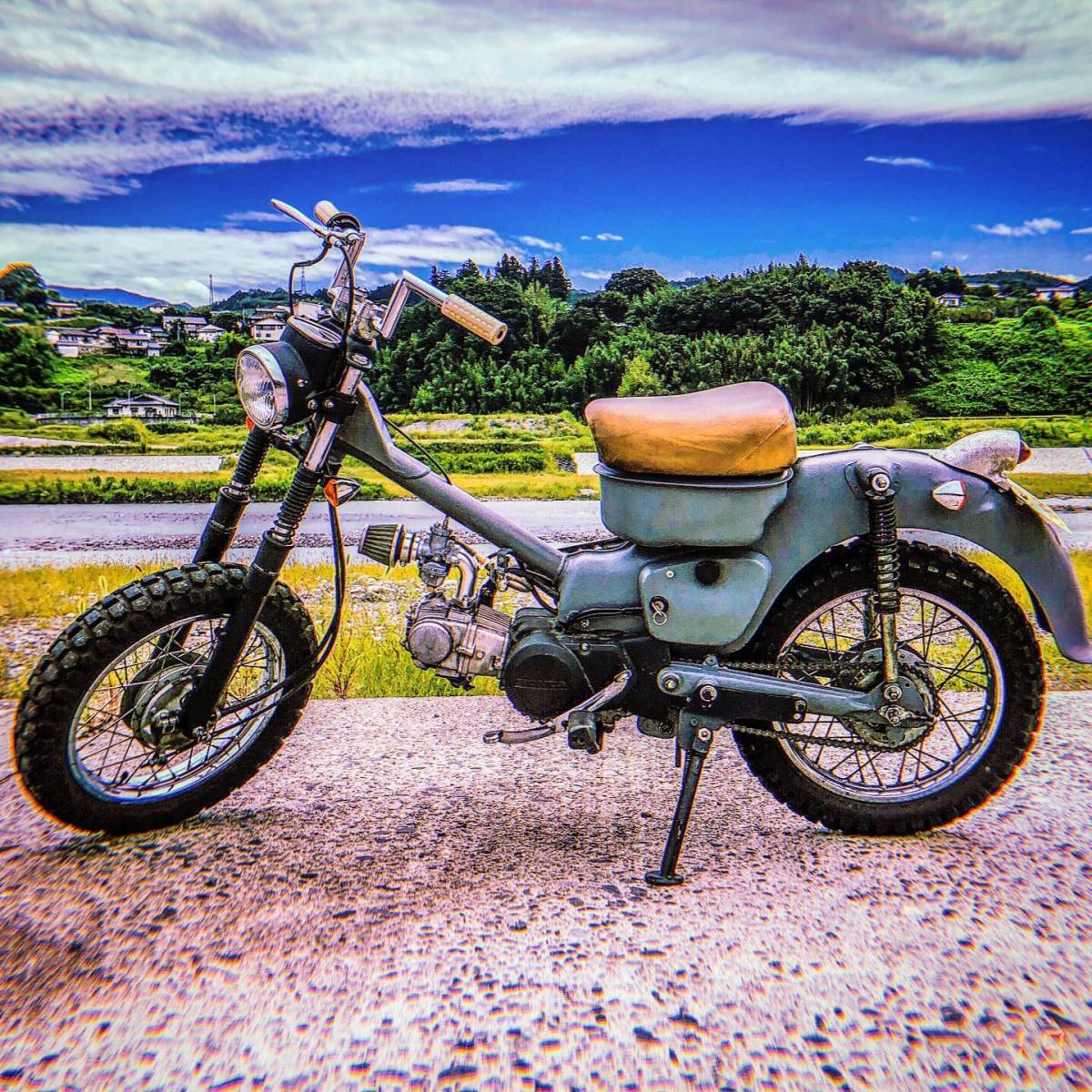 GARAGE ホンダスーパーカブのチョッパーディガーカスタム・T