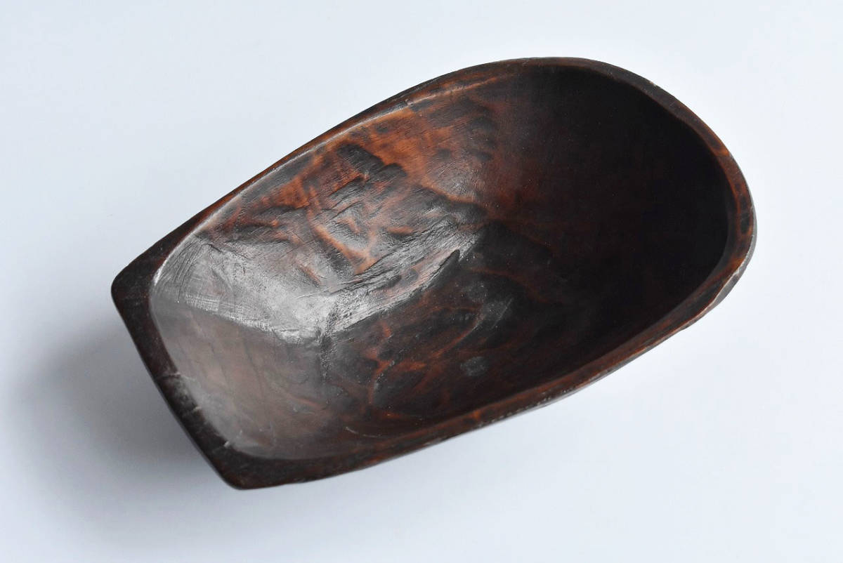 コレクター放出品【 李朝時代 木製の穀物すくい 】掬い 時代物 古道具