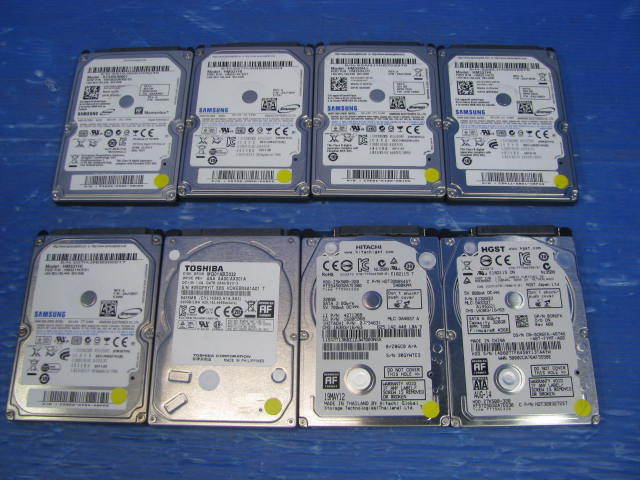  M23047/2.5インチHDD 8台/TOSHIBA HGST SAMSUNG HITACHI 320GB(300GB～)｜売買されたオークション情報、yahooの商品情報をアーカイブ公開 - オークファン 2.5 SerialATA
