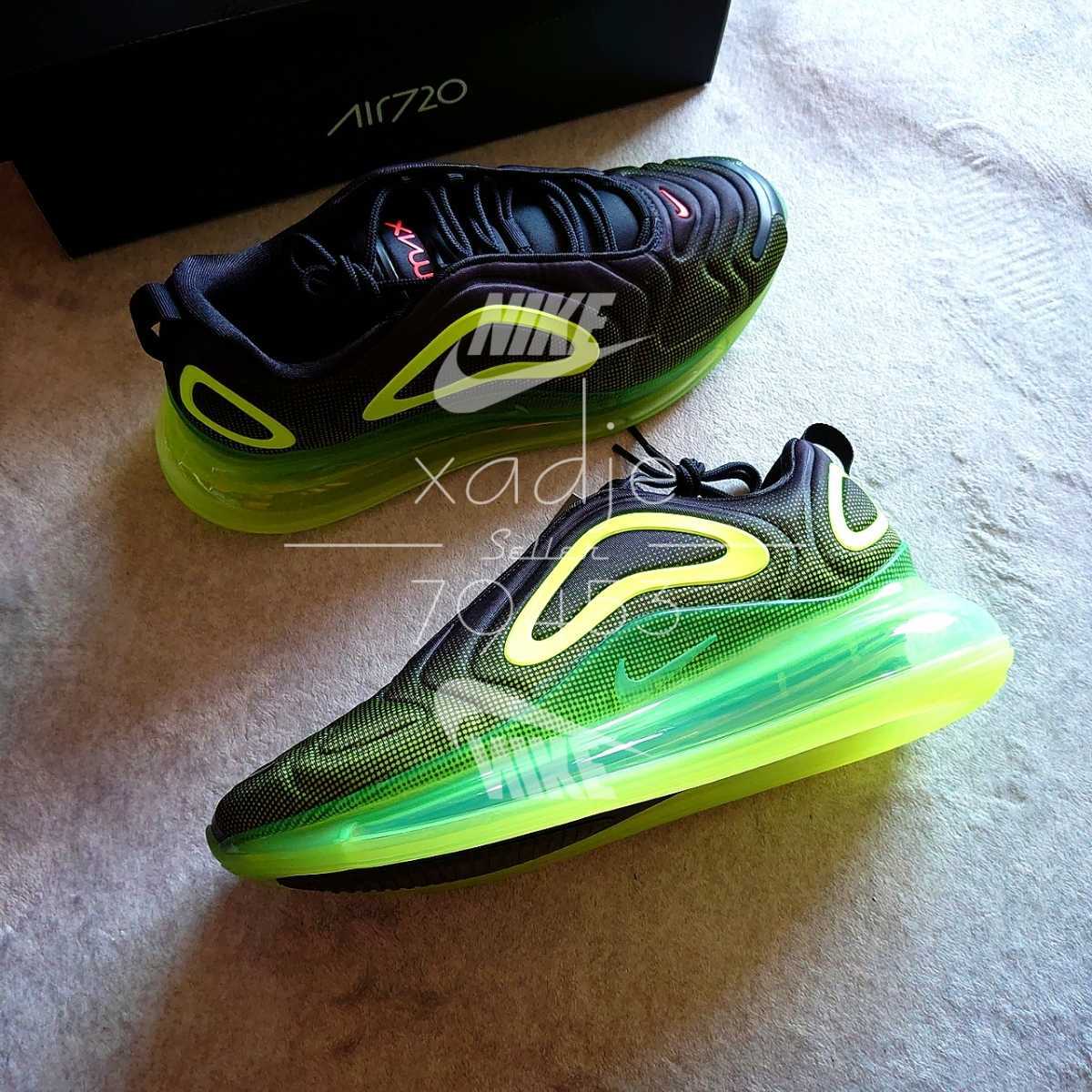 送料無料，人気SALE 正規品 NIKE ナイキ AIR MAX 720 エアマックス 箱付き 26.5cm US8.5 グラデ 黒 ブラック ボルト 身長UP(26.5cm)｜売買されたオークション情報、yahooの商品情報をアーカイブ公開 - オークファン 26.5cm
