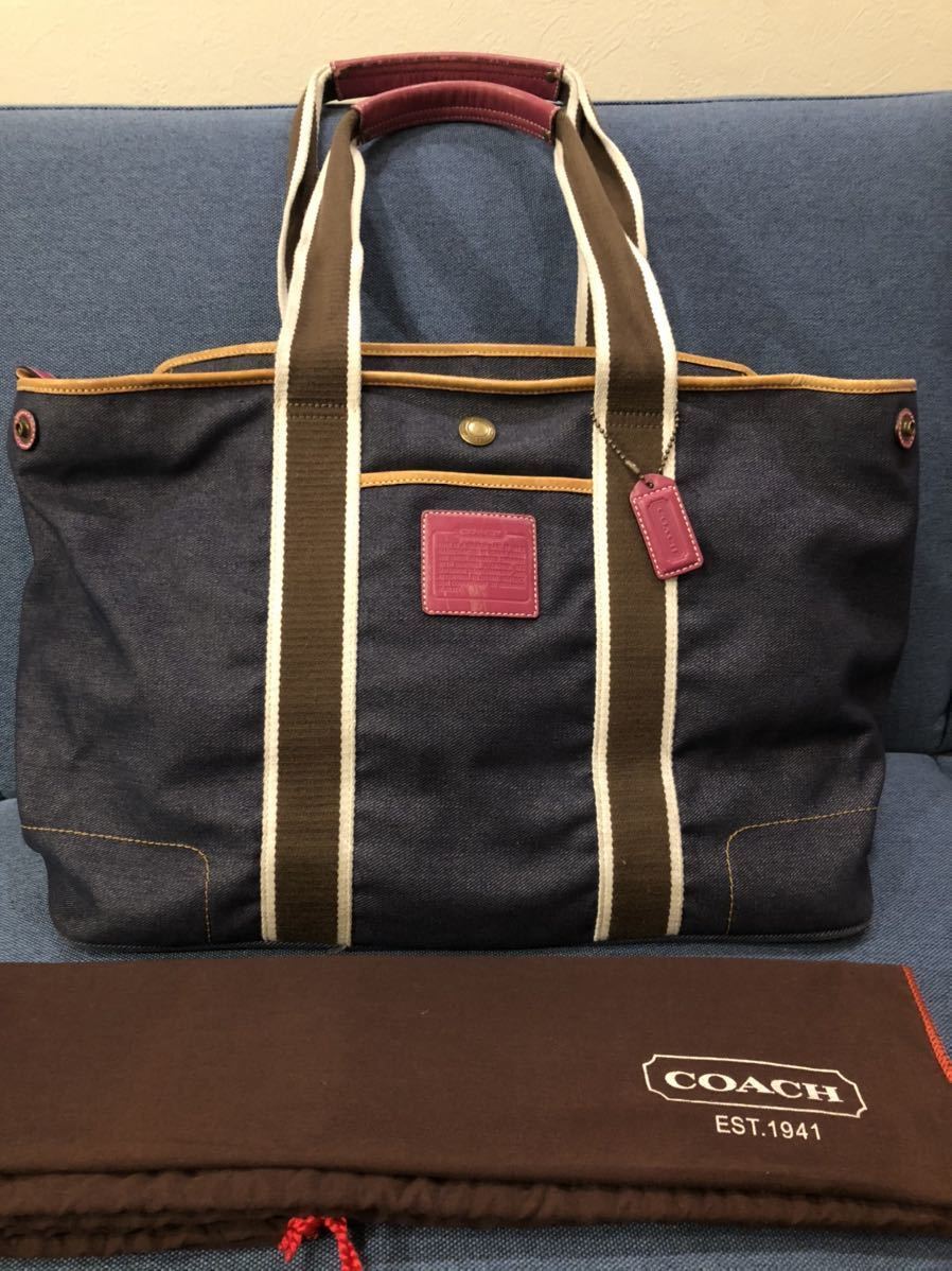Coach デニム トートバッグ 新宿伊勢丹購入 メンズ レディース 一円スタート 最落なし コーチ トートバッグ 売買されたオークション情報 Yahooの商品情報をアーカイブ公開 オークファン Aucfan Com