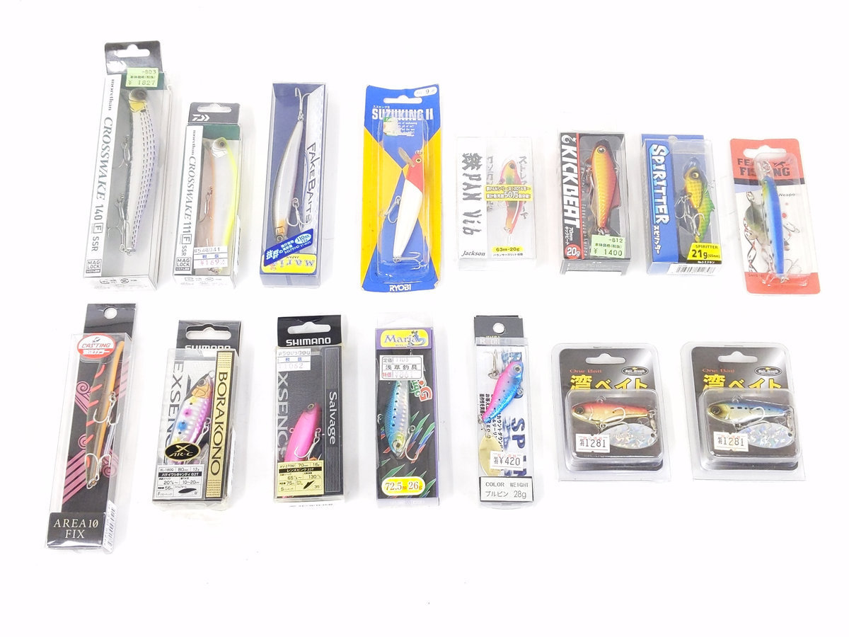 HOT，送料無料 ダイワ クロスウェイク 111F 140F ロンジン キックビート 70㎜ 15g シマノ ボラコノ 湾ベイト 等計15点(ミノー)｜売買されたオークション情報、yahooの商品情報をアーカイブ公開 - オークファン 海水