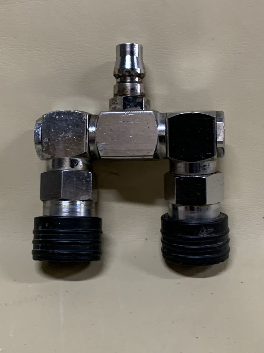 エアー★2又 自在 カプラー★中古品_1
