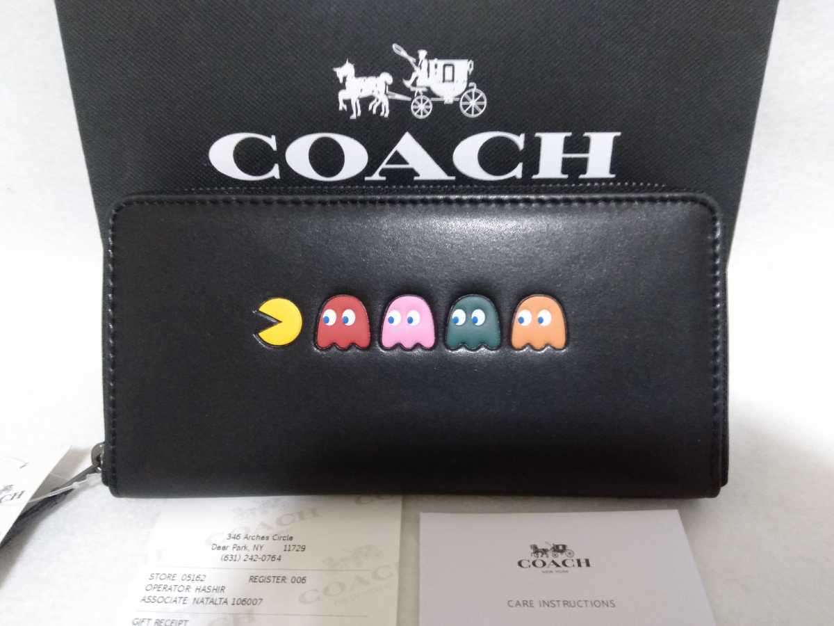 COACH コーチ パックマン 長財布 財布 コラボ レザー COACHコーチ 