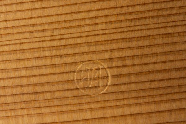 茶道具】京曲物師 旭明山 杉曲建水 在銘 紙箱 保証品 色紙団扇散蒔絵料