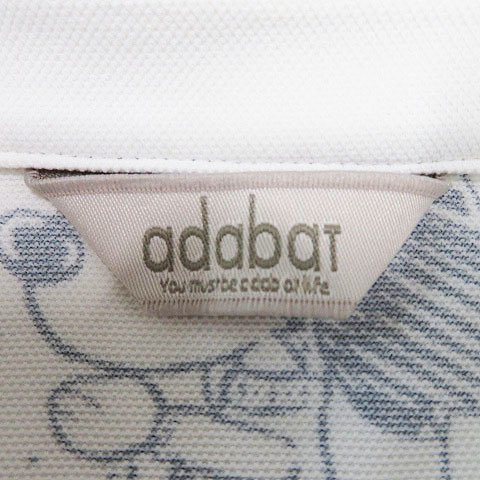 ADABAT アダバット 半袖ポロシャツ 総柄 ホワイト系 adabat サイズ：48 ホワイト サイズ：40 0 1 NAVY吸水速乾&frasl;UVカット 「遮熱効果／UVカット／吸水速 半袖 ポロシャツ 2