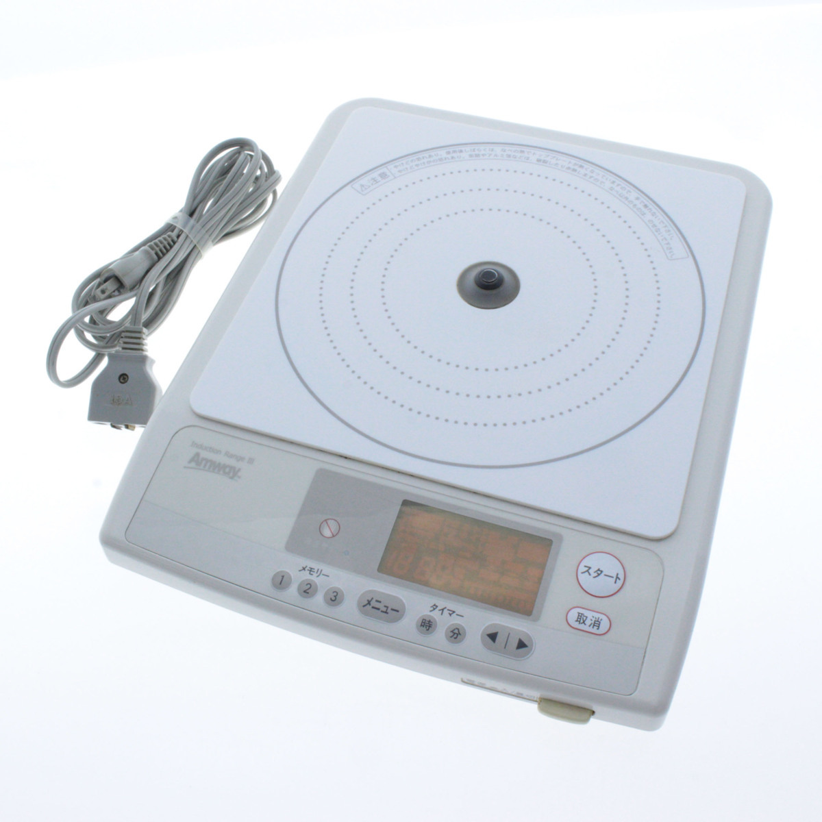 ■ Amway アムウェイ IH調理器 induction range III 330218J インダクションレンジ 電磁調理器 1300W ホワイト 白 通電確認済 中古