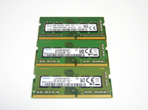 ☆SAMSUNG他 ノート用メモリ DDR4 PC4-2400T 8GB×3枚/動確済 【公式通販】