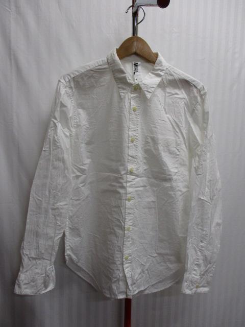 MARGARET マーガレットハウエル 長袖シャツ HOWELL MHL. 白 コットン L