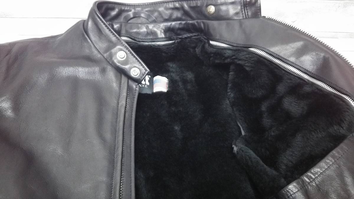 Schott シングルライダース ショット シングル ライダース | Schott(ショット) &frasl; 中古・古着通販Schott (ショット) NYC LEATHER シングルライダースジャケット&frasl;36&frasl;牛革&frasl;BLK アイテムから探す,ジャケット OFFICIAL 襟付きシングルライダースジャケット&frasl;36