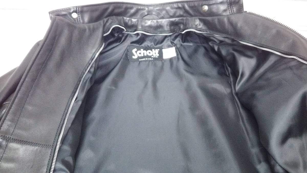 Schott シングルライダース ショット シングル ライダース | Schott(ショット) &frasl; 中古・古着通販Schott (ショット) NYC LEATHER シングルライダースジャケット&frasl;36&frasl;牛革&frasl;BLK アイテムから探す,ジャケット OFFICIAL 襟付きシングルライダースジャケット&frasl;36