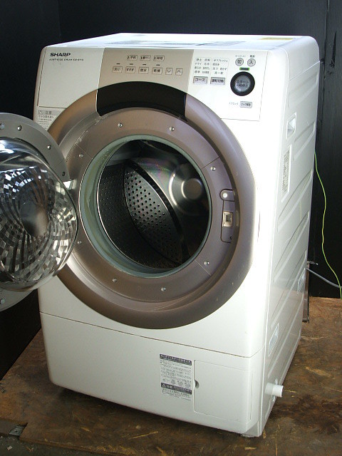 SHARP ES-S70-WL 2015年製 ドラム式洗濯機 シャープ、マンションサイズ