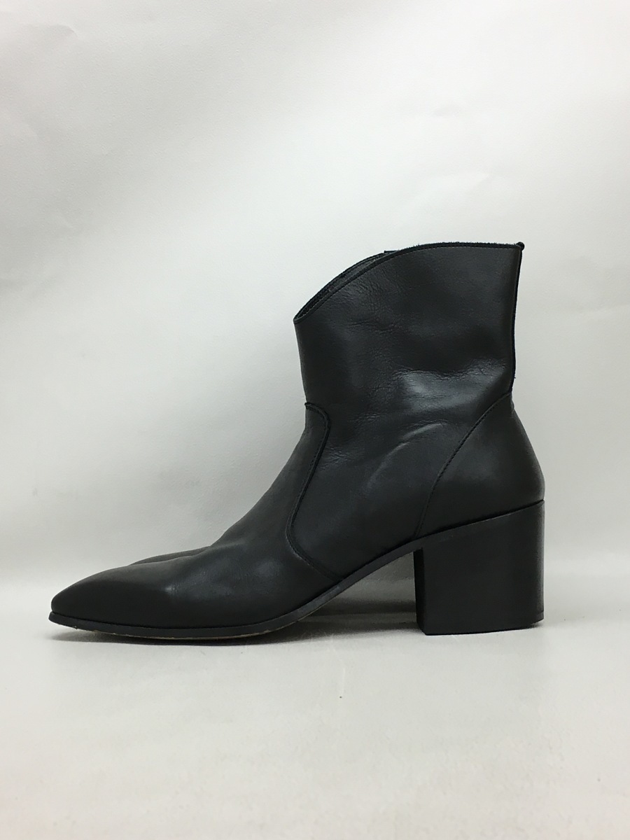 whoop'-de-doo'◇サイドジップヒールブーツ/24.5cm/BLK/レザー