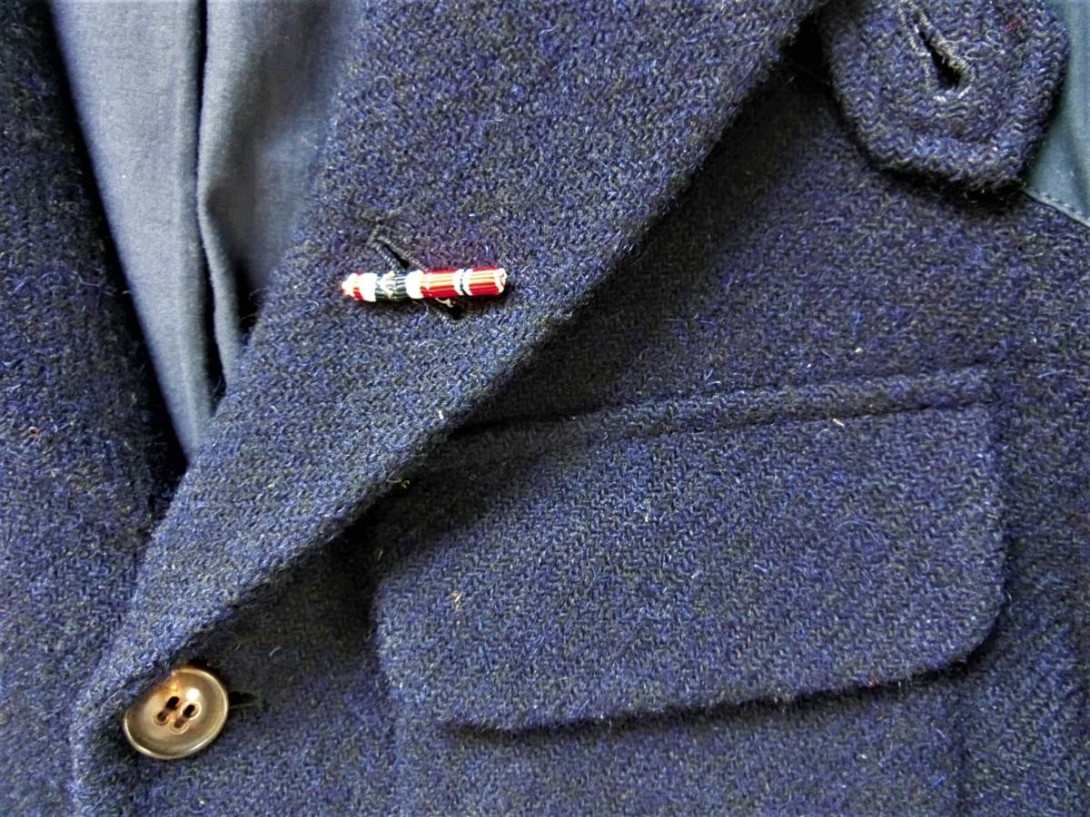 マロリージャケット用 リボンバッジ トリコロール ナイジェルケーボン マロリーベストNigel Cabourn MALLORY JACKET ブートニア ピンバッジ
