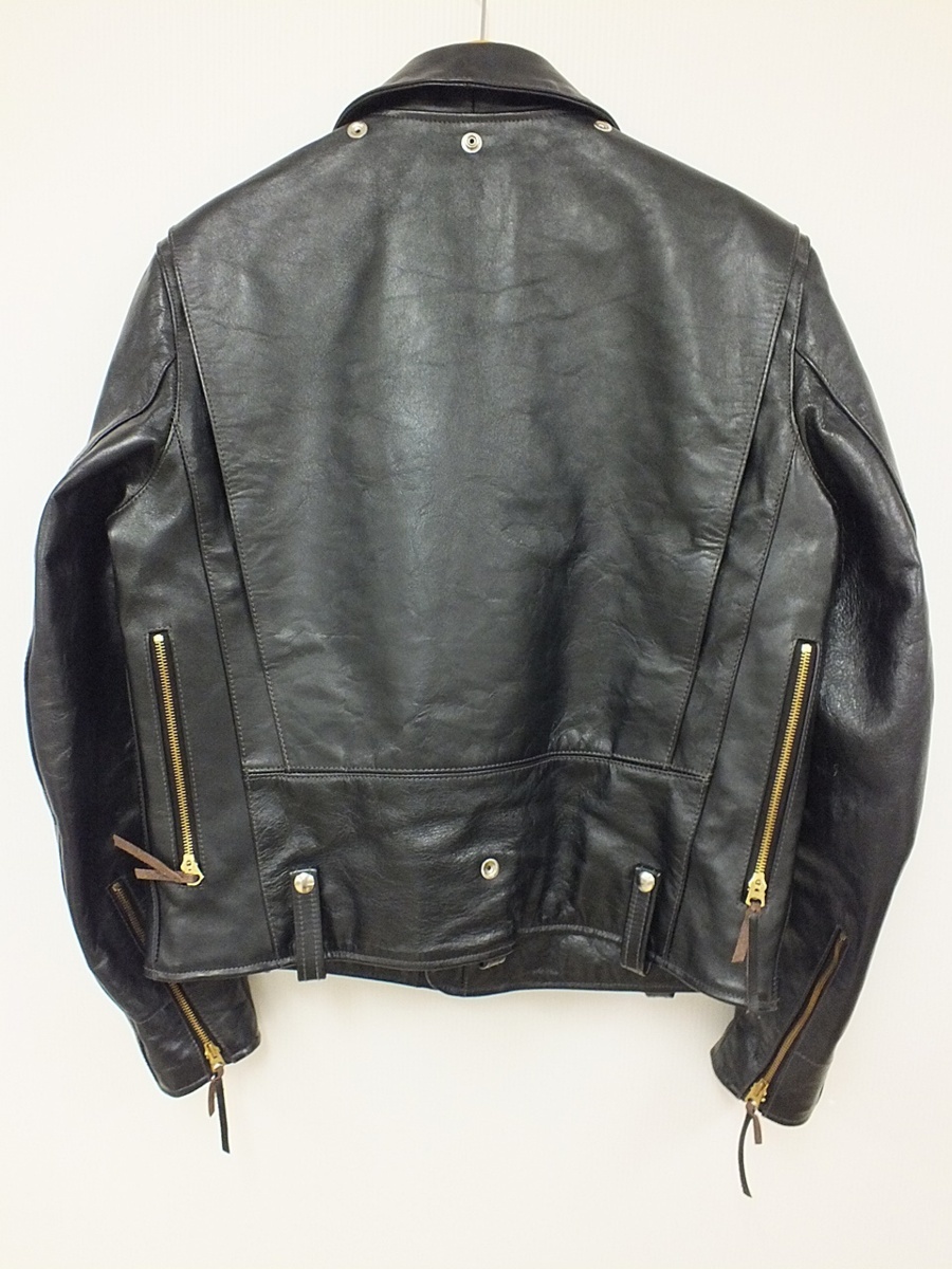 12B-210-075-2] BUCO ブコ HORSEHIDE ダブルライダース [44] ブラック