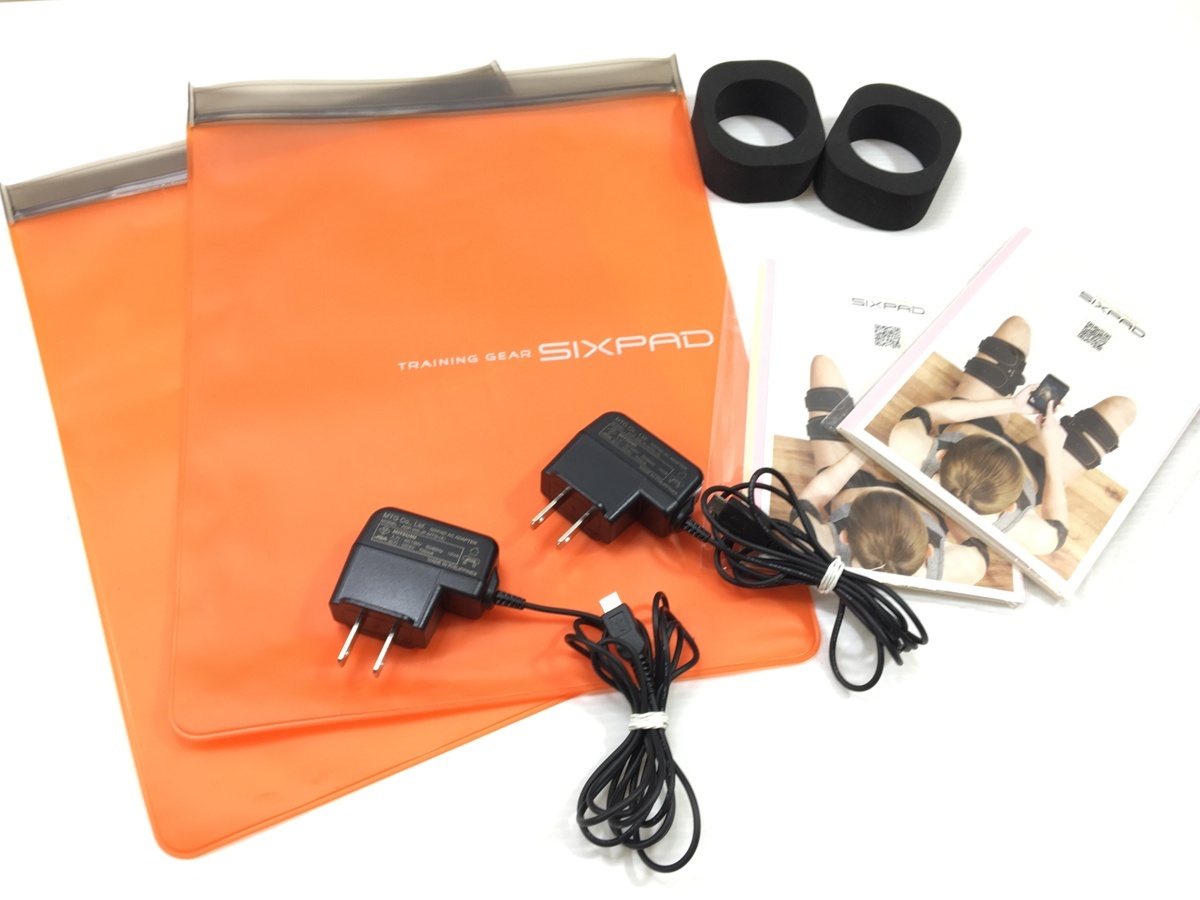 SIXPAD シックスパッド Leg Belt レッグベルト MTG グレー 0 : レッグベルト2 美品MTG SE-CM-14B-L 超美品新品ジェル付 2セット 専用コントローラー付 レッグベルト用ジェルシート