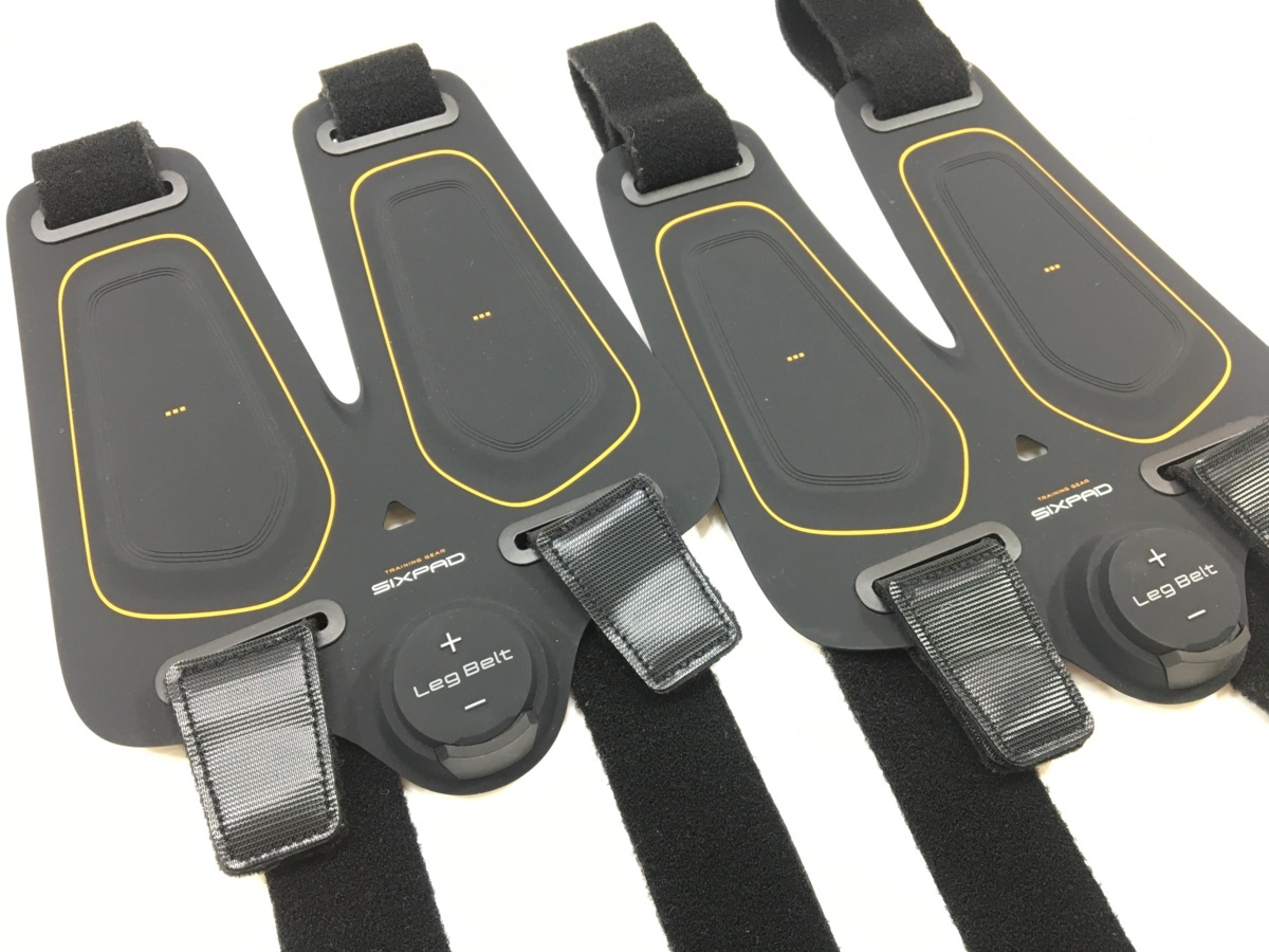 SIXPAD シックスパッド Leg Belt レッグベルト MTG グレー 0 : レッグベルト2 美品MTG SE-CM-14B-L 超美品新品ジェル付 2セット 専用コントローラー付 レッグベルト用ジェルシート